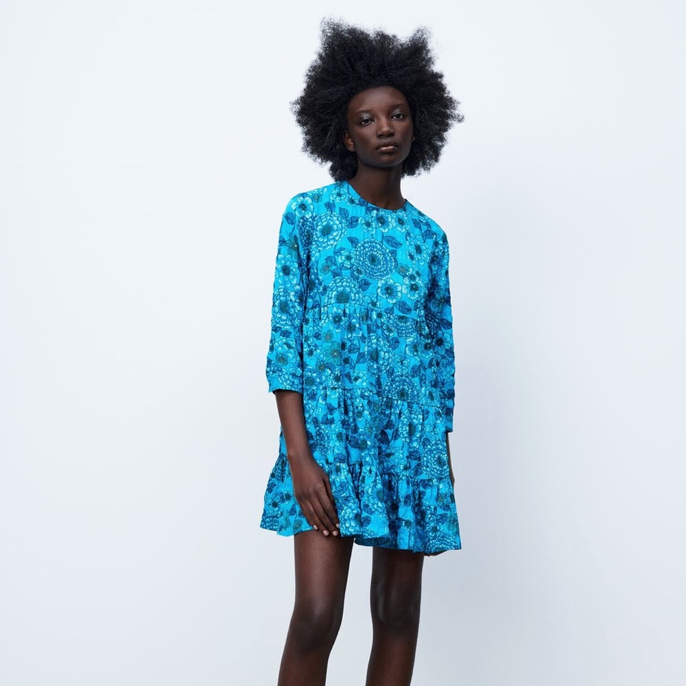 Zara floral print dress